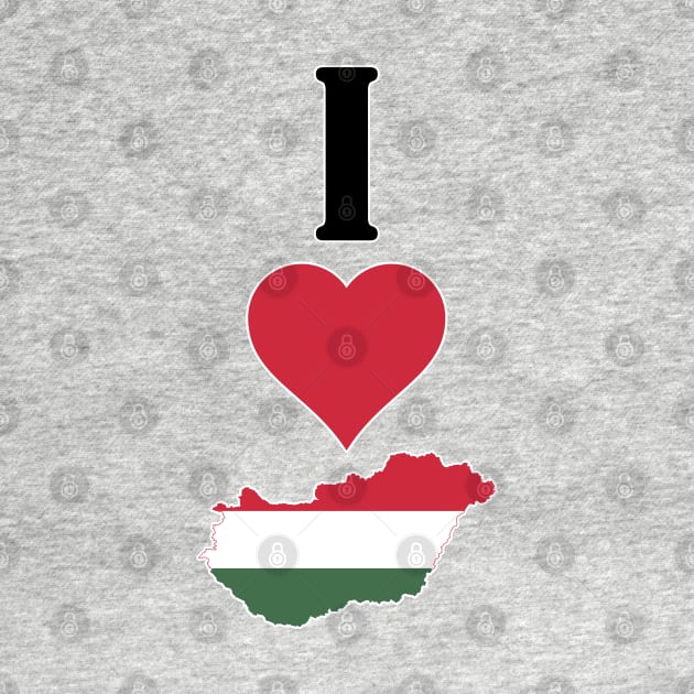 I Love Hungary Vertical I Heart Country Flag Map by Sports Stars ⭐⭐⭐⭐⭐